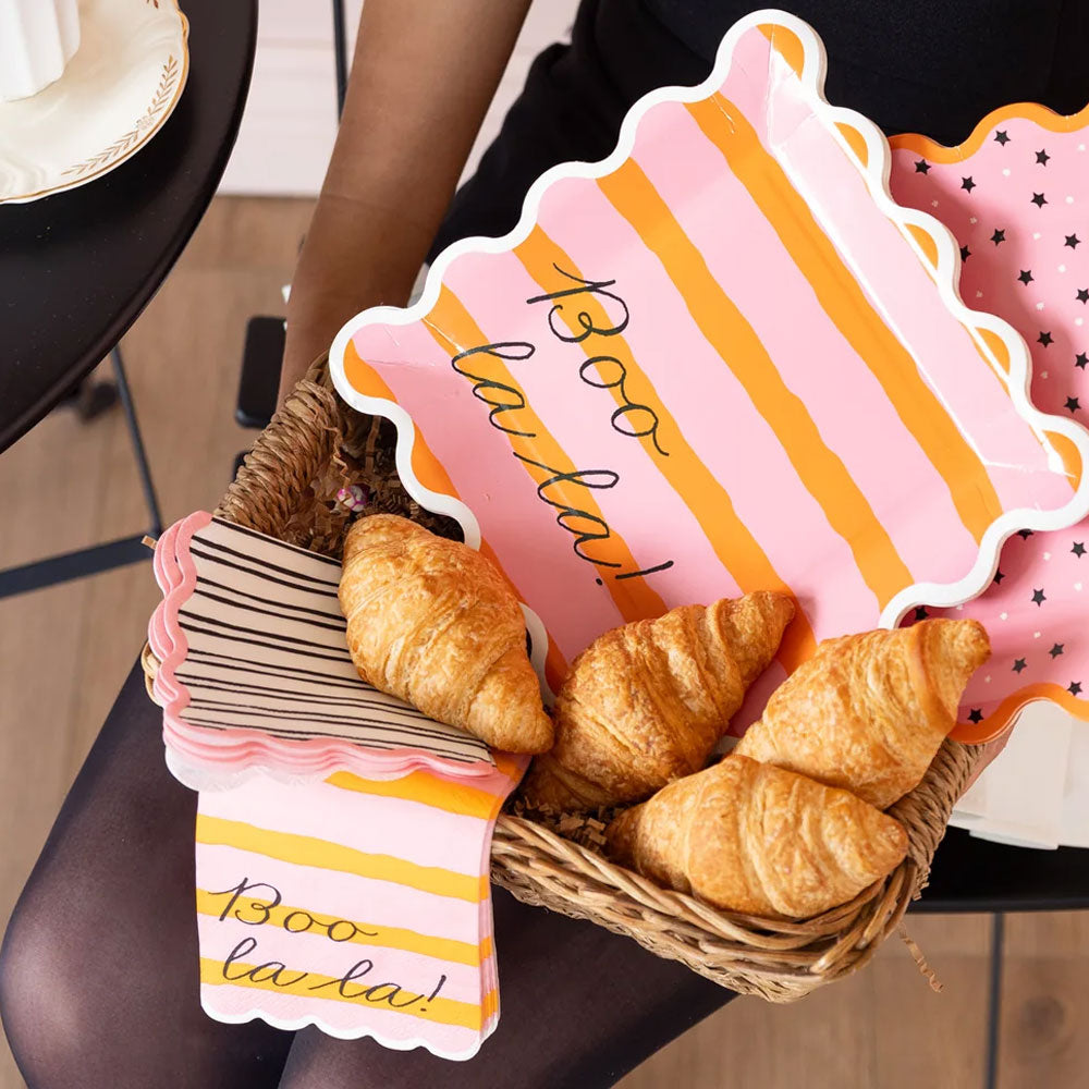 Pink & Orange Boo La La Dinner Napkin