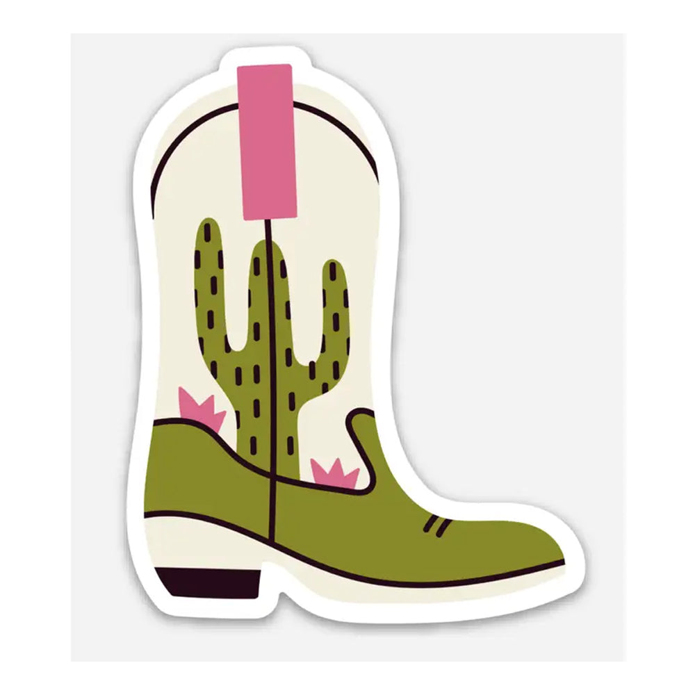 Cactus Cowboy Boot Sticker