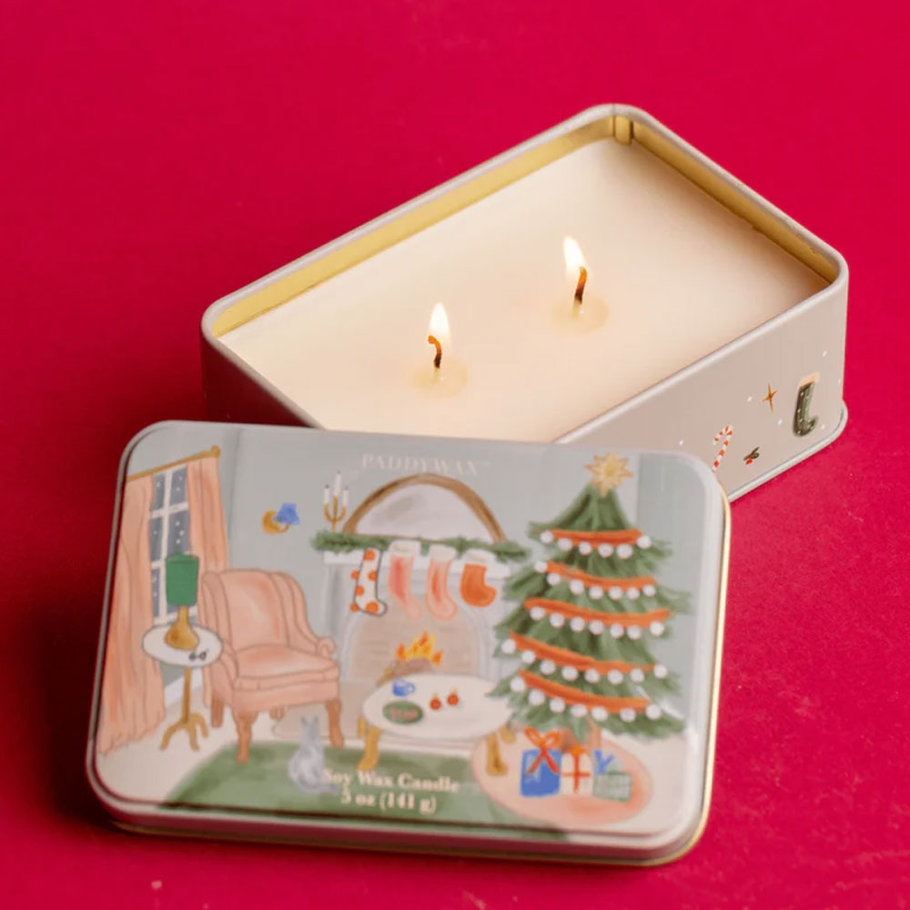 Persimmon & Chestnut Candle Tin w/Mini Matches