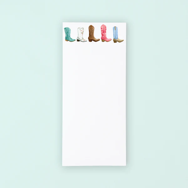Colorful Cowboy Boots List Pad