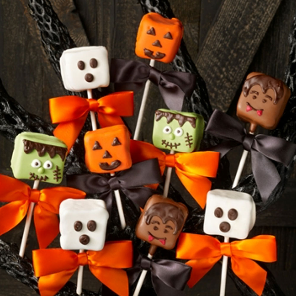 Halloween Chocolate Covered Fudge Pops
