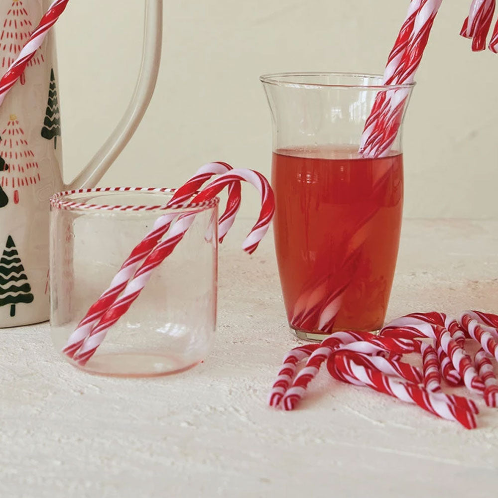 Plastic Candy Cane Drink Stirrers(Set of 10)