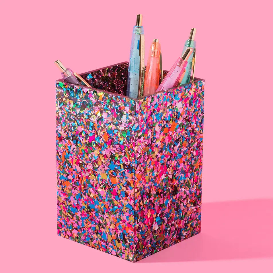 Colorful Confetti Pen Cup