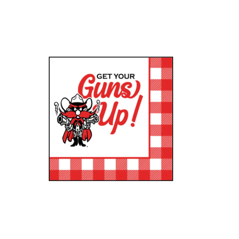 Get Your Guns Up Checkered Napkins