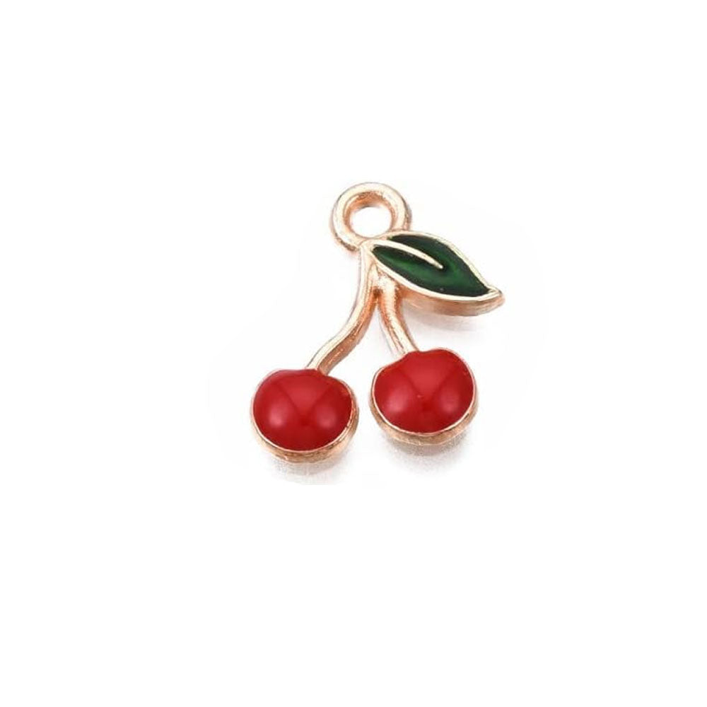 Enamel Cherry Charm
