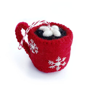 Hot Chocolate Wool Ornaments