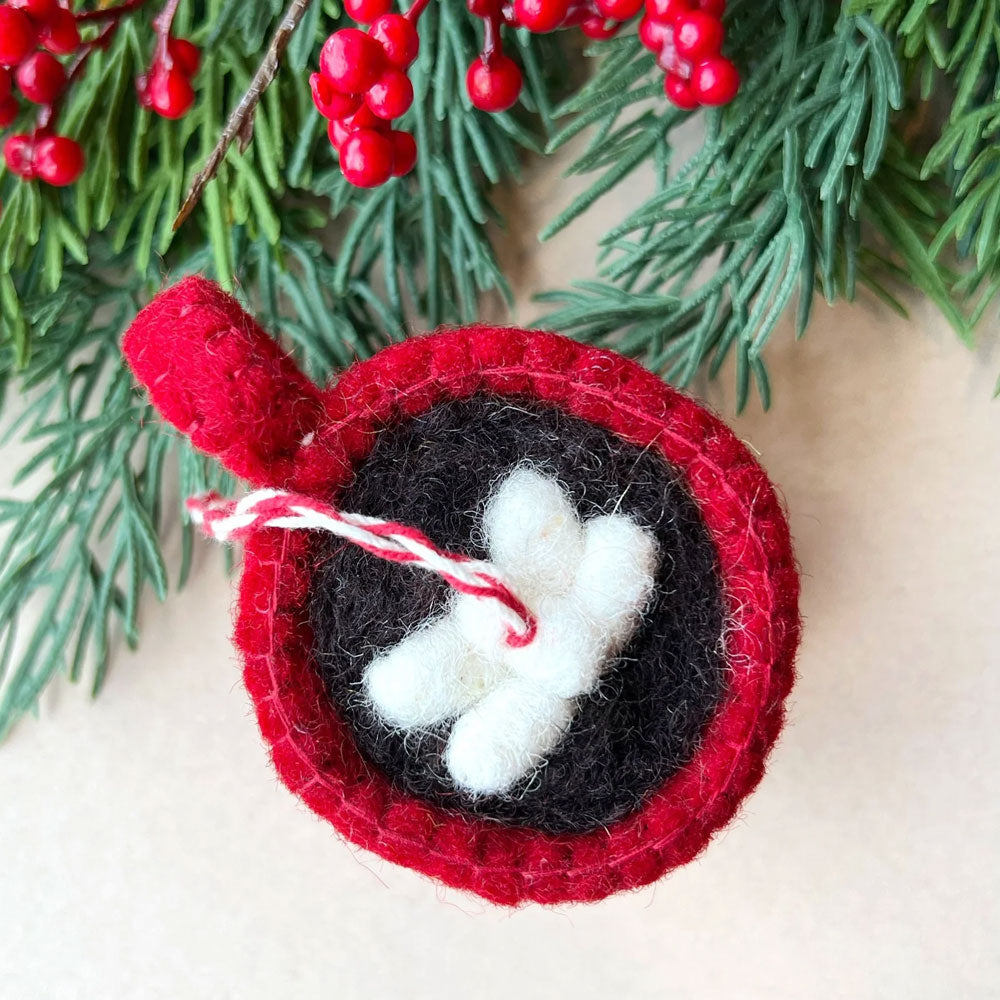 Hot Chocolate Wool Ornaments
