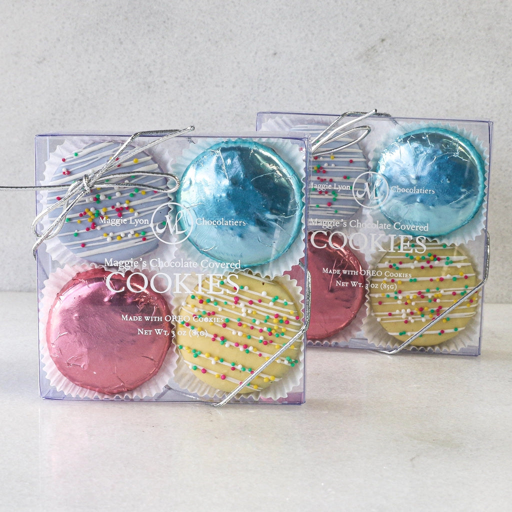 Chocolate Covered Cookies-Spring Drizzle