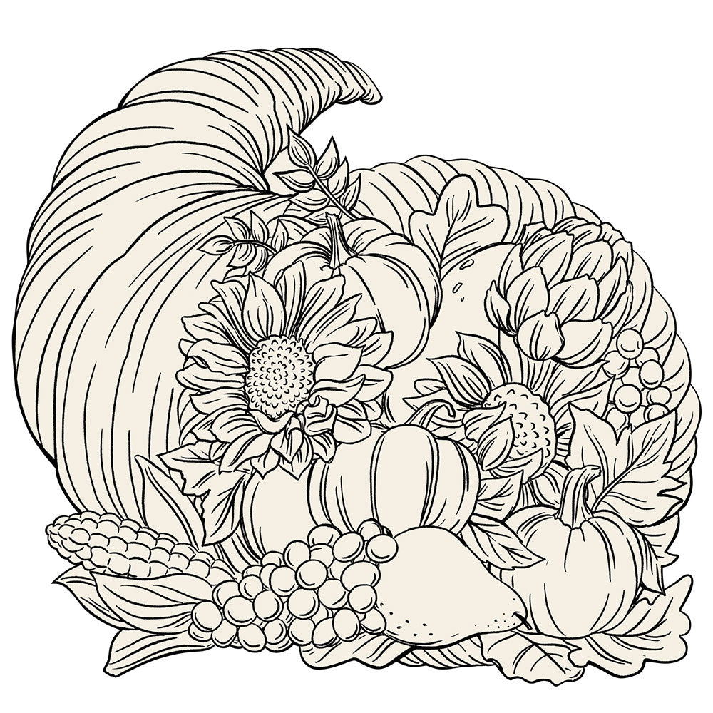 Cornucopia Coloring Place Mat