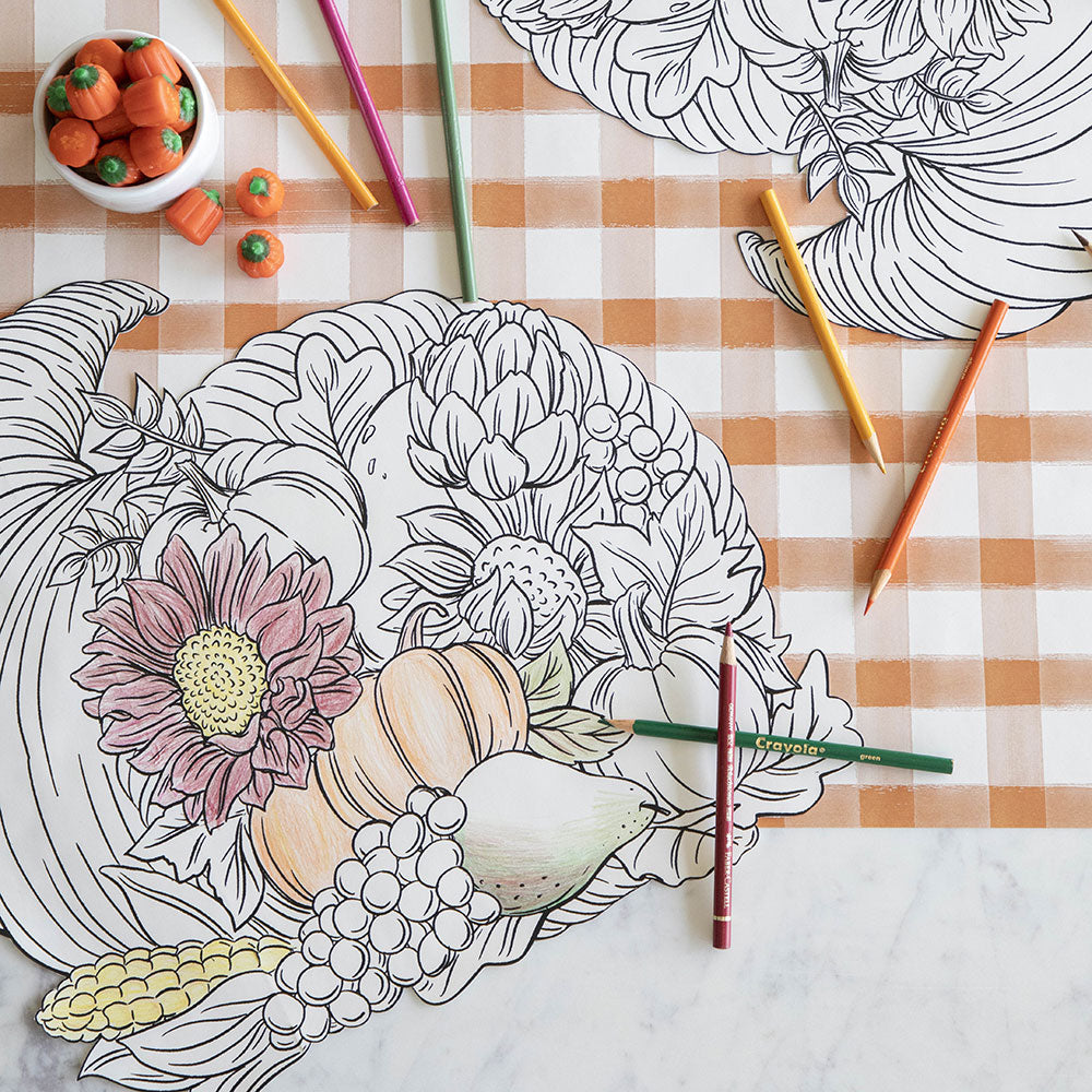 Cornucopia Coloring Place Mat
