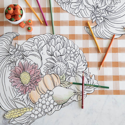 Cornucopia Coloring Place Mat