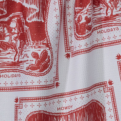 Cowboy Christmas Kitchen Tea Towel
