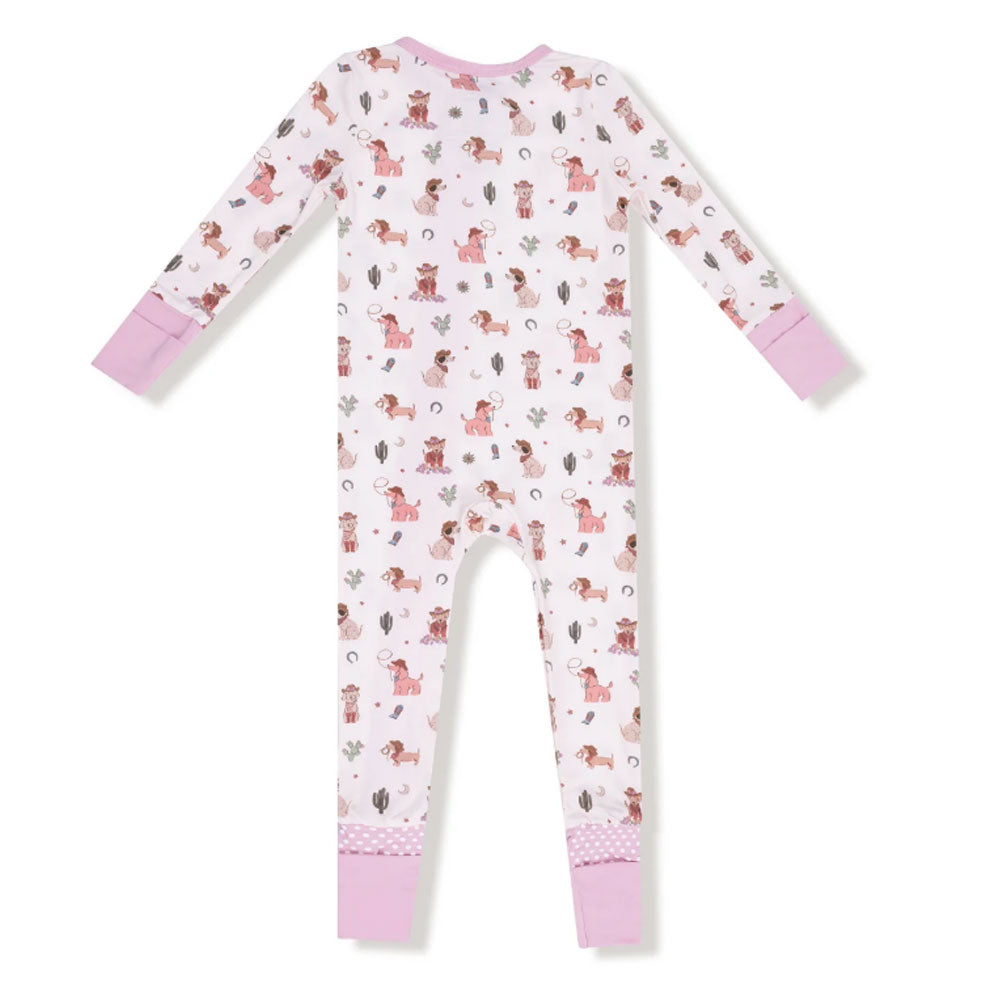 Cowgirl Dogs Zipper Romper