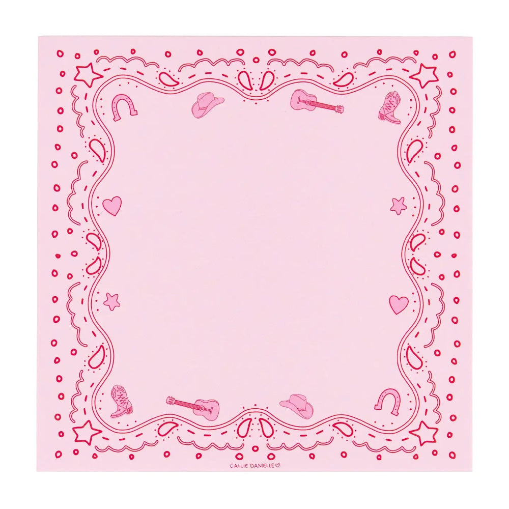 Pink Bandana Western Notepad