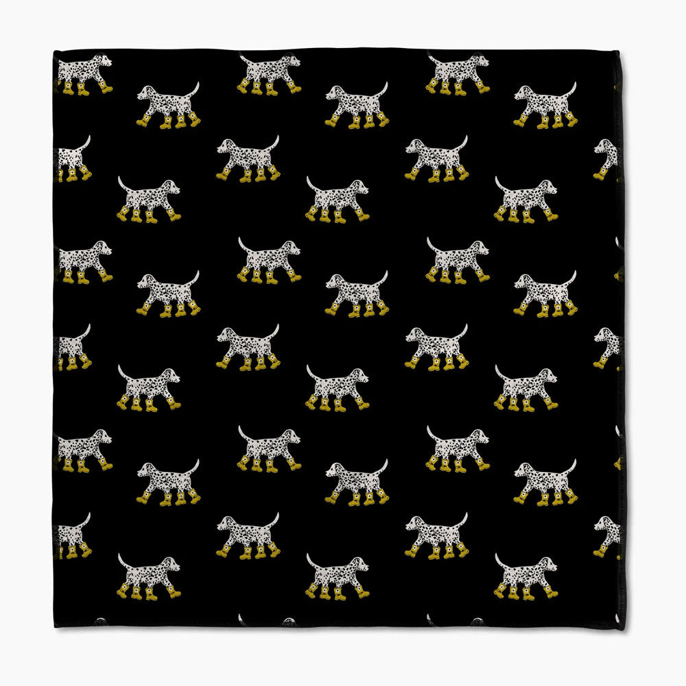 Dalmatian In Boots Black Paw Towel
