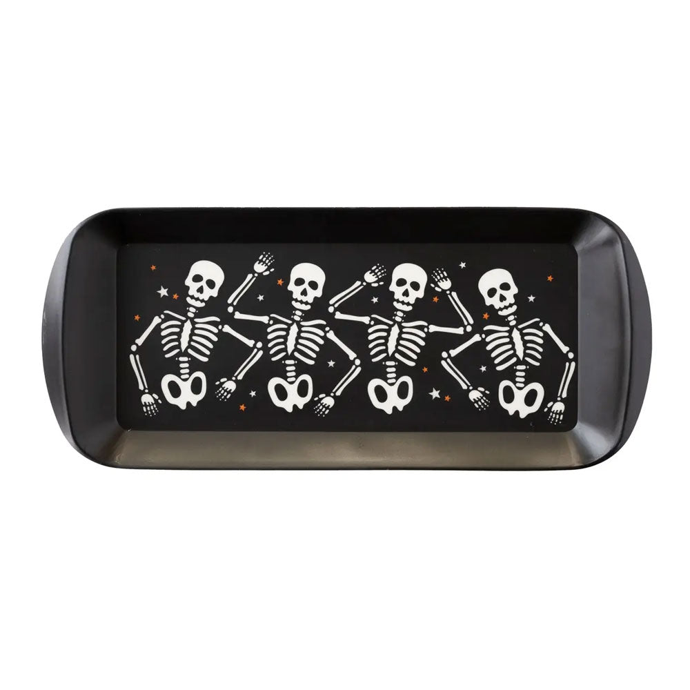Dancing Skeletons Mini Bamboo Tray