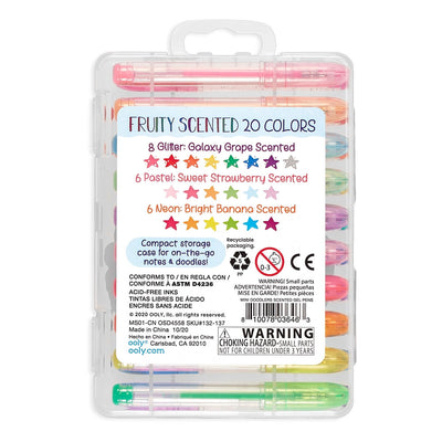 Mini Doodlers Fruit Scented Gel Pens (set of 20)