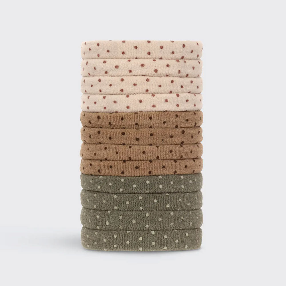 Polkadot Nylon Hair Ties (12pk)