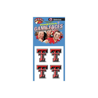 Texas Tech Game Face Temporary Tattoos (waterless)