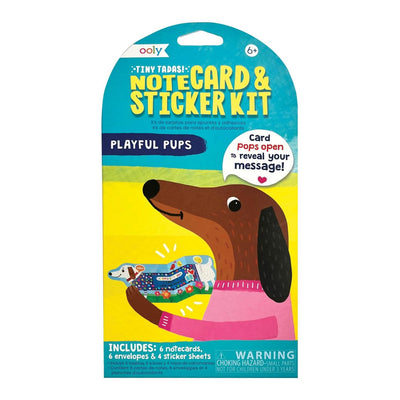 Tiny Tadas! Note Cards & Sticker Kit - Playful Pups