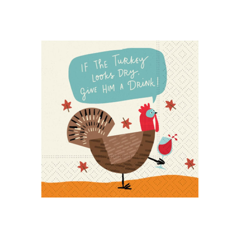 Give the Turkey a Drink Beverage Napkin