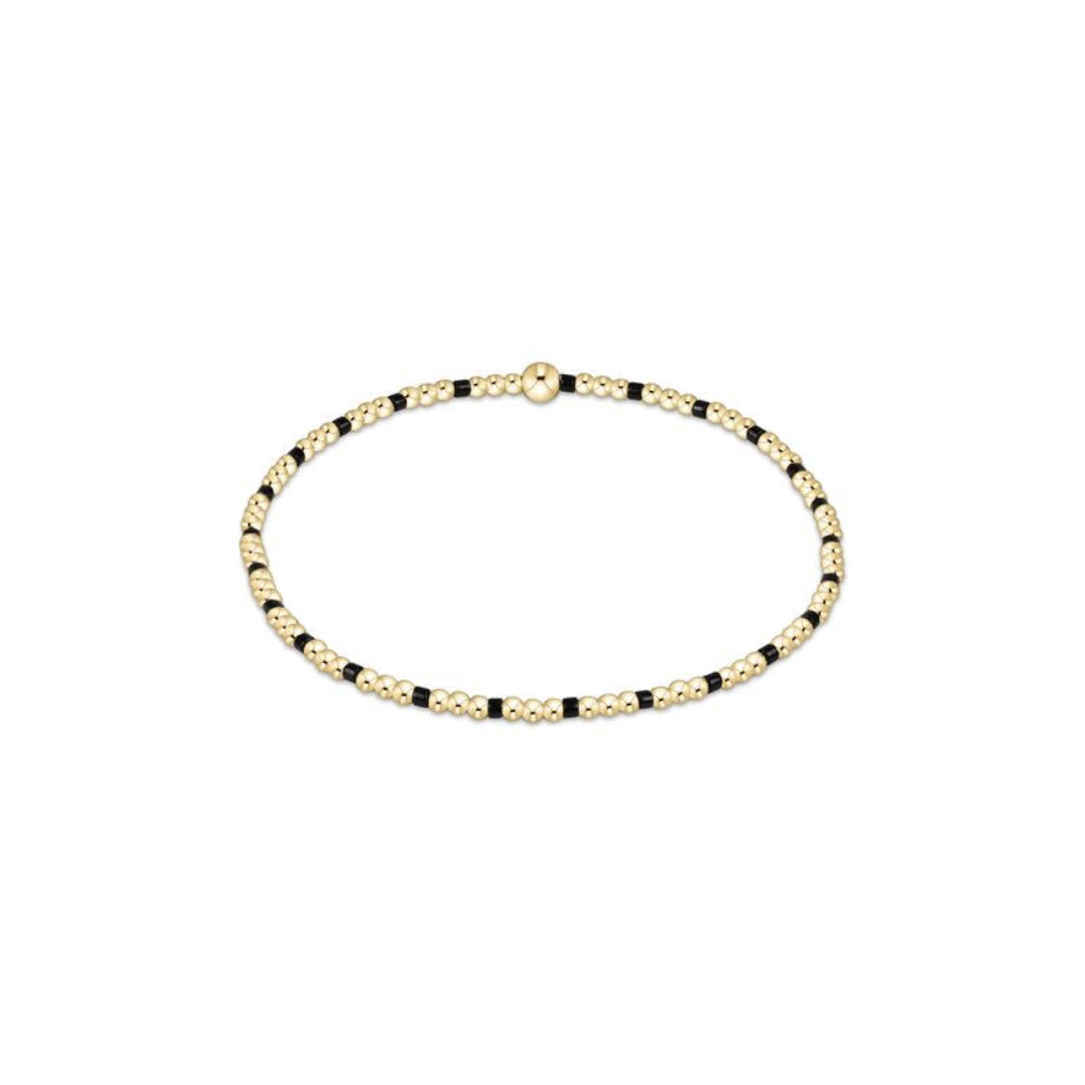 Gameday Hope Sincerity Pattern 2mm Bead Bracelet - Onyx