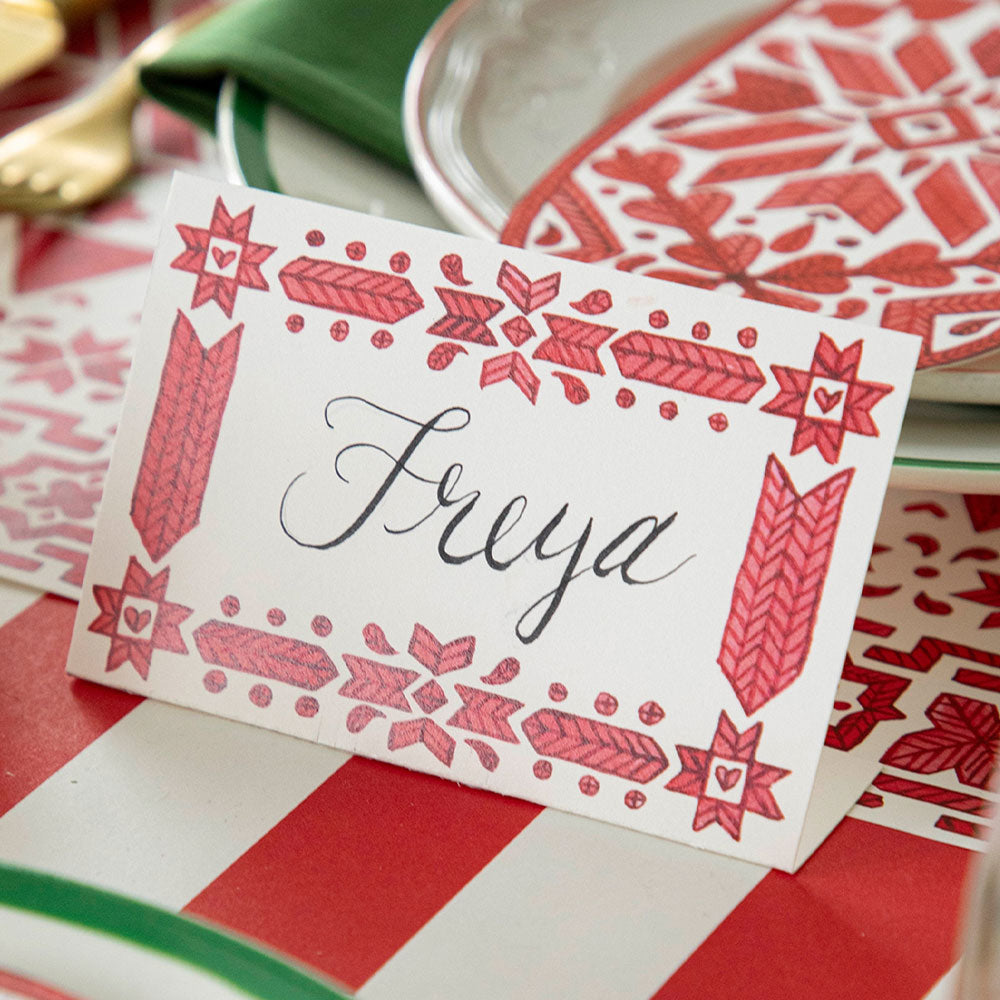 Holiday Paper Decorations - Fair Isle