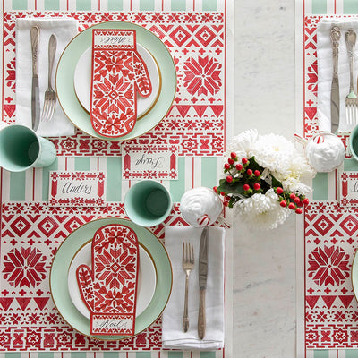 Holiday Paper Decorations - Fair Isle
