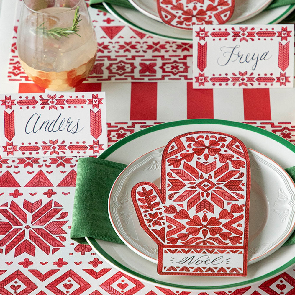 Holiday Paper Decorations - Fair Isle