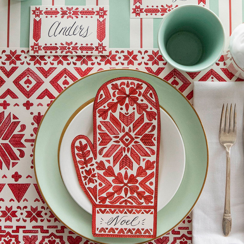 Holiday Paper Decorations - Fair Isle