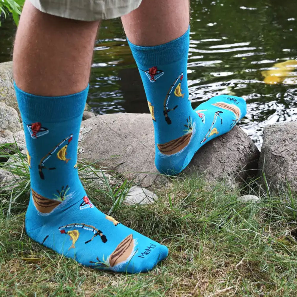 Fishing Bamboo Men's Crew Socks