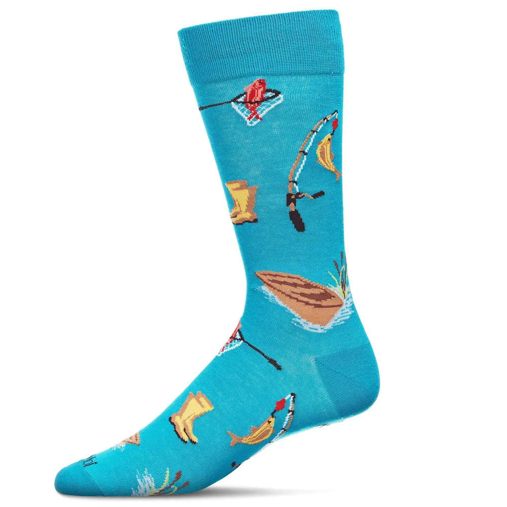 Fishing Bamboo Men's Crew Socks
