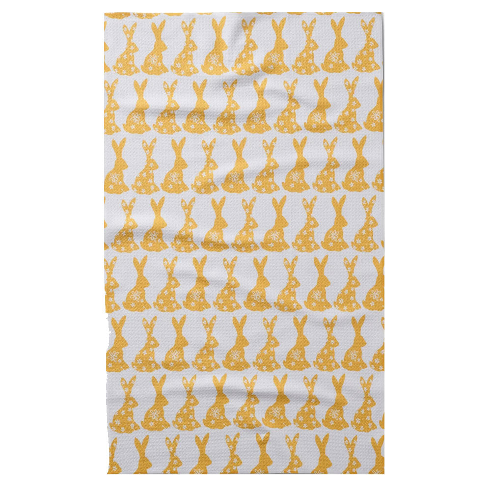 Floral Spring Bunny Kitchen Tea Towel