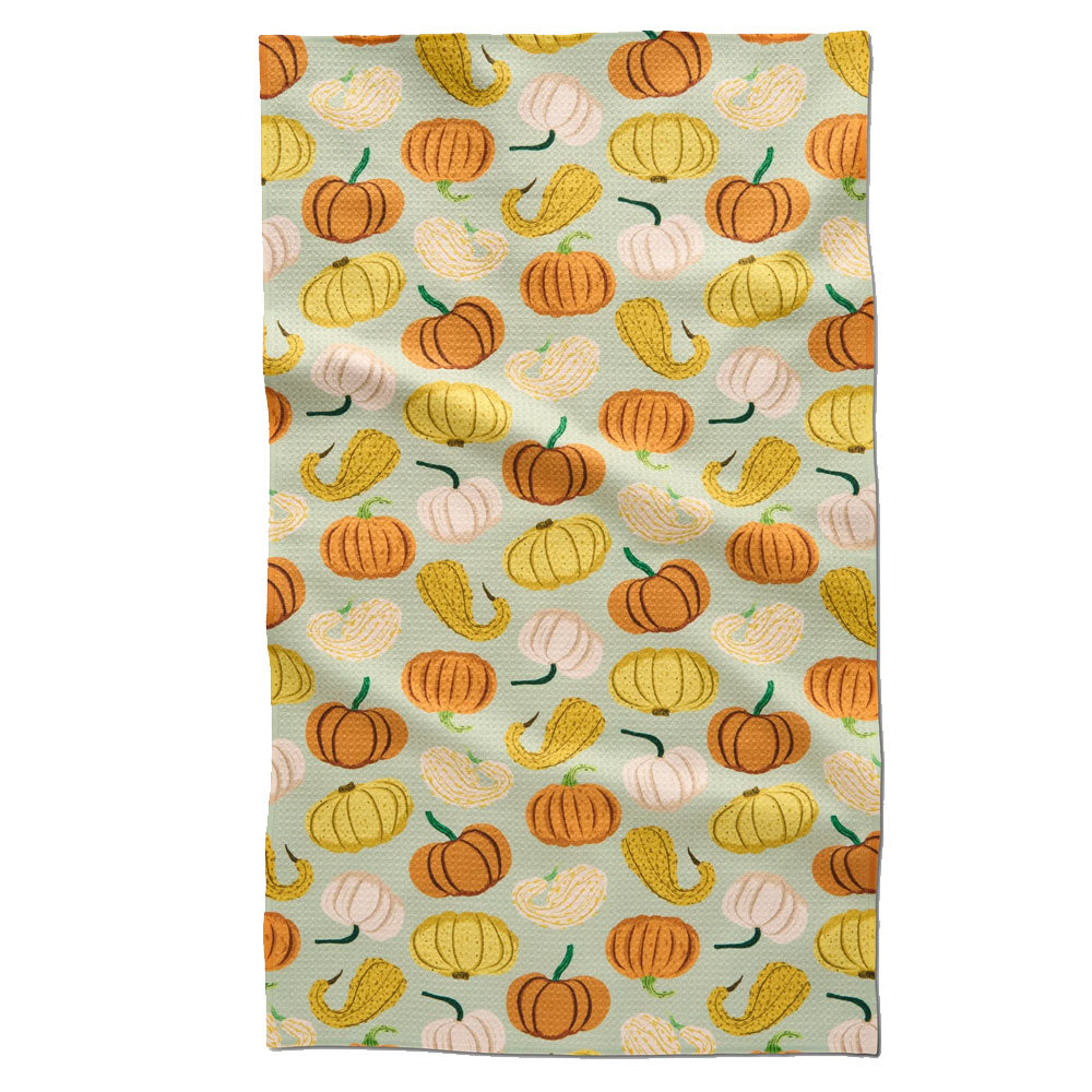 Pumpkins And Gourds Kitchen Tea Towel