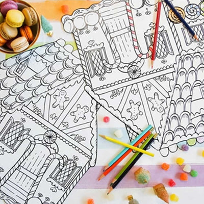 Diecut Coloring Gingerbread Placemat