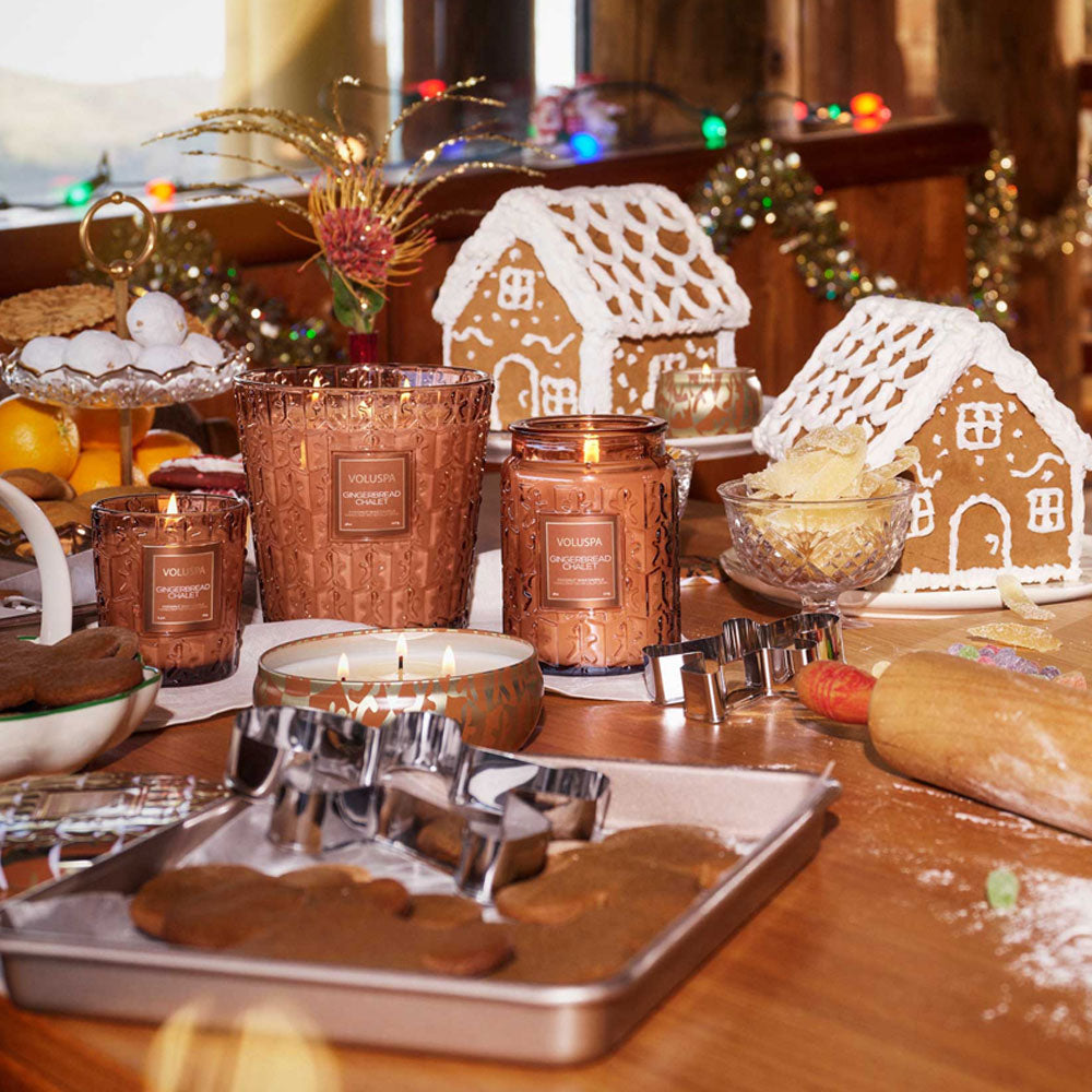 Gingerbread Chalet Candles