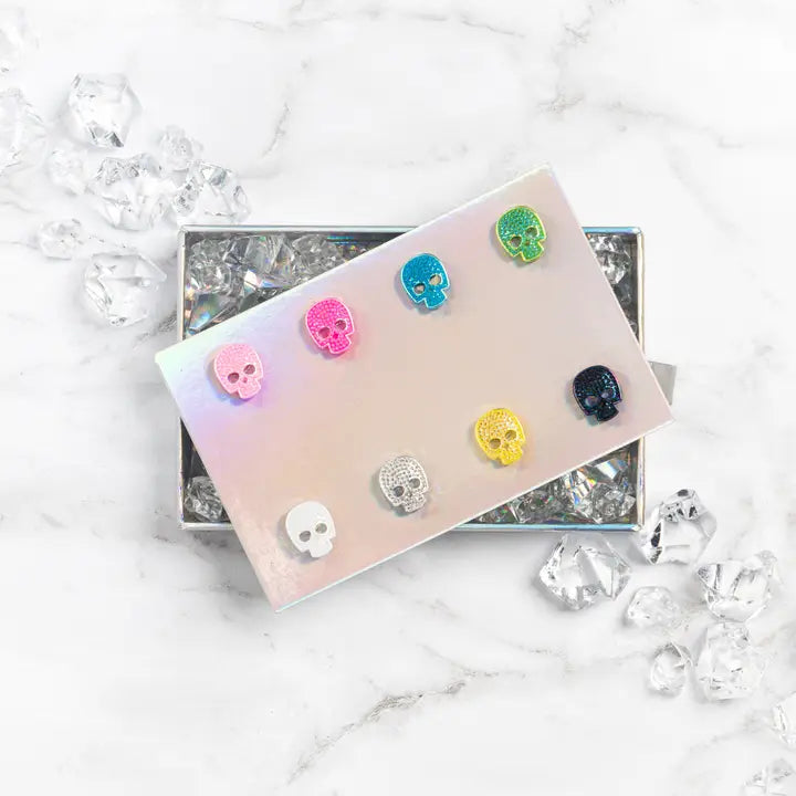 Glitter Skulls Cheers Charms