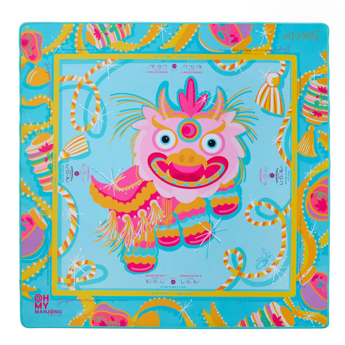 Glitterville Pink Dragon Mat