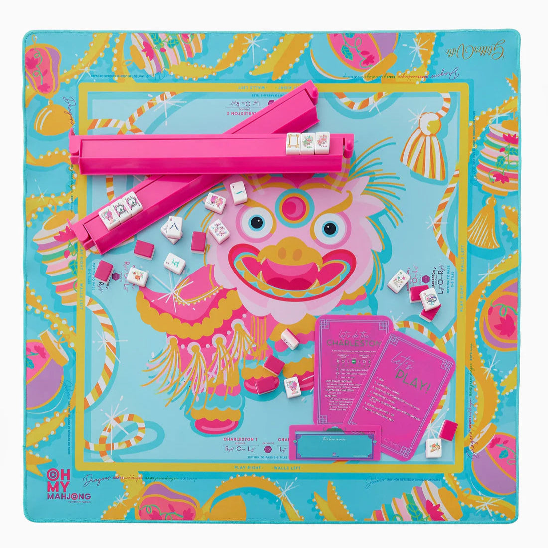 Glitterville Pink Dragon Mat