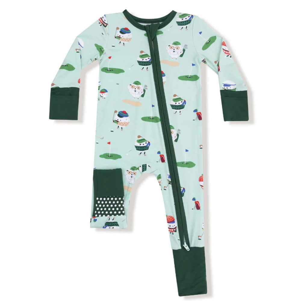 Golf Pros- Green Zipper Romper