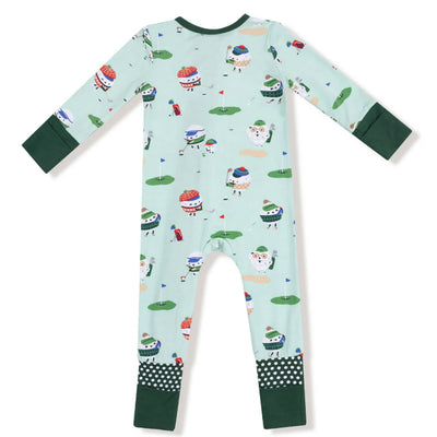 Golf Pros- Green Zipper Romper