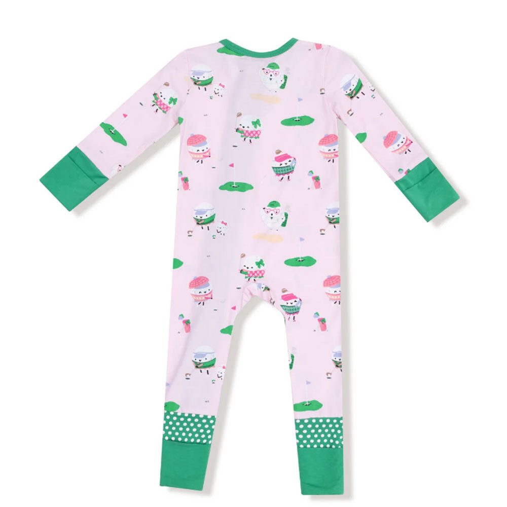 Golf Pros- Pink Zipper Romper
