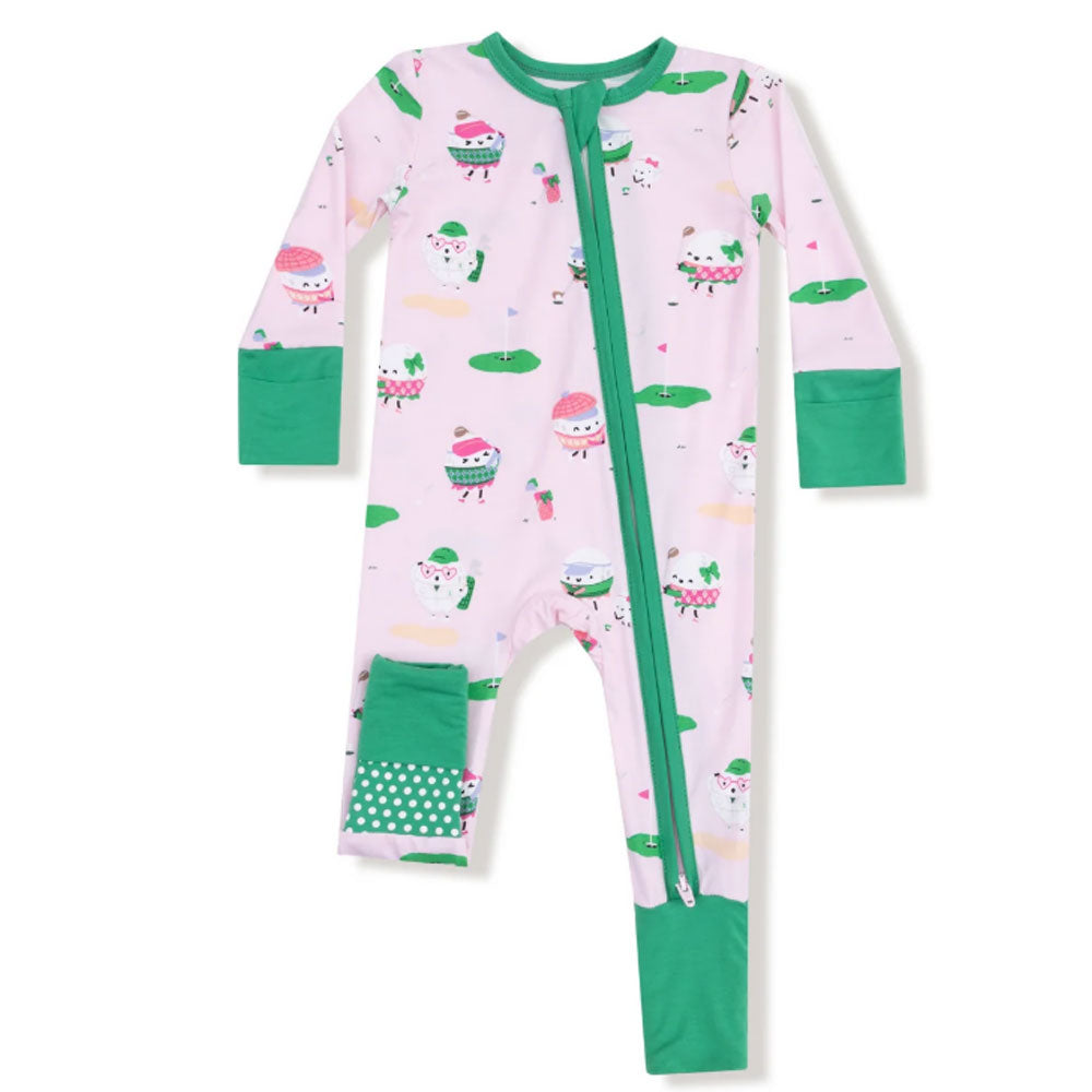 Golf Pros- Pink Zipper Romper