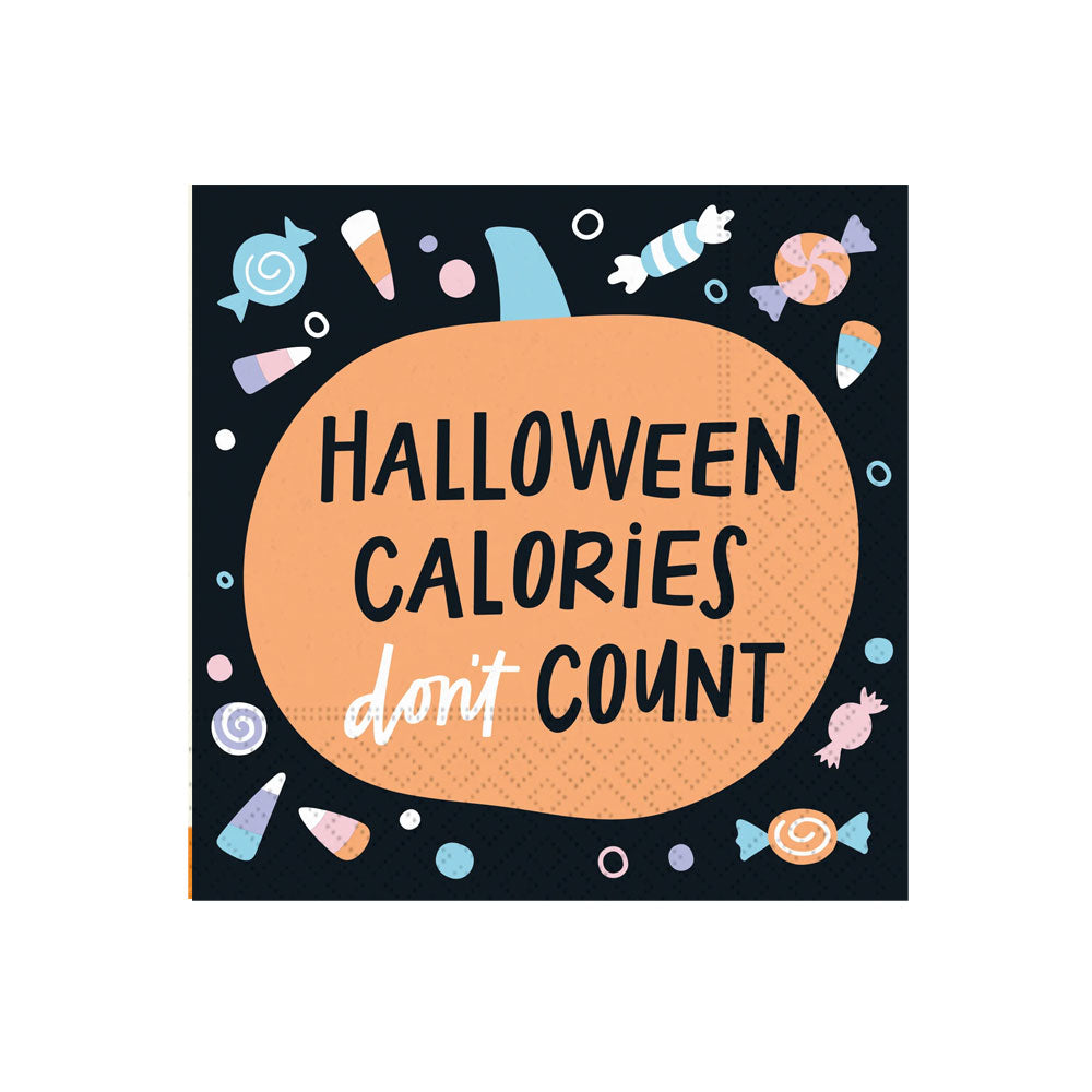 Halloween Calories Beverage Napkin