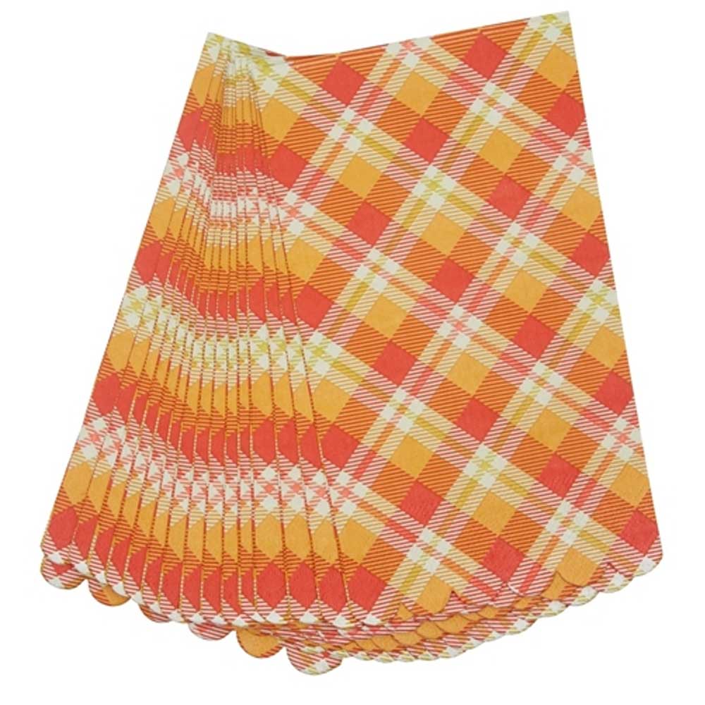 Harvest Plaid Guest Dinner Napkins (16 ct)