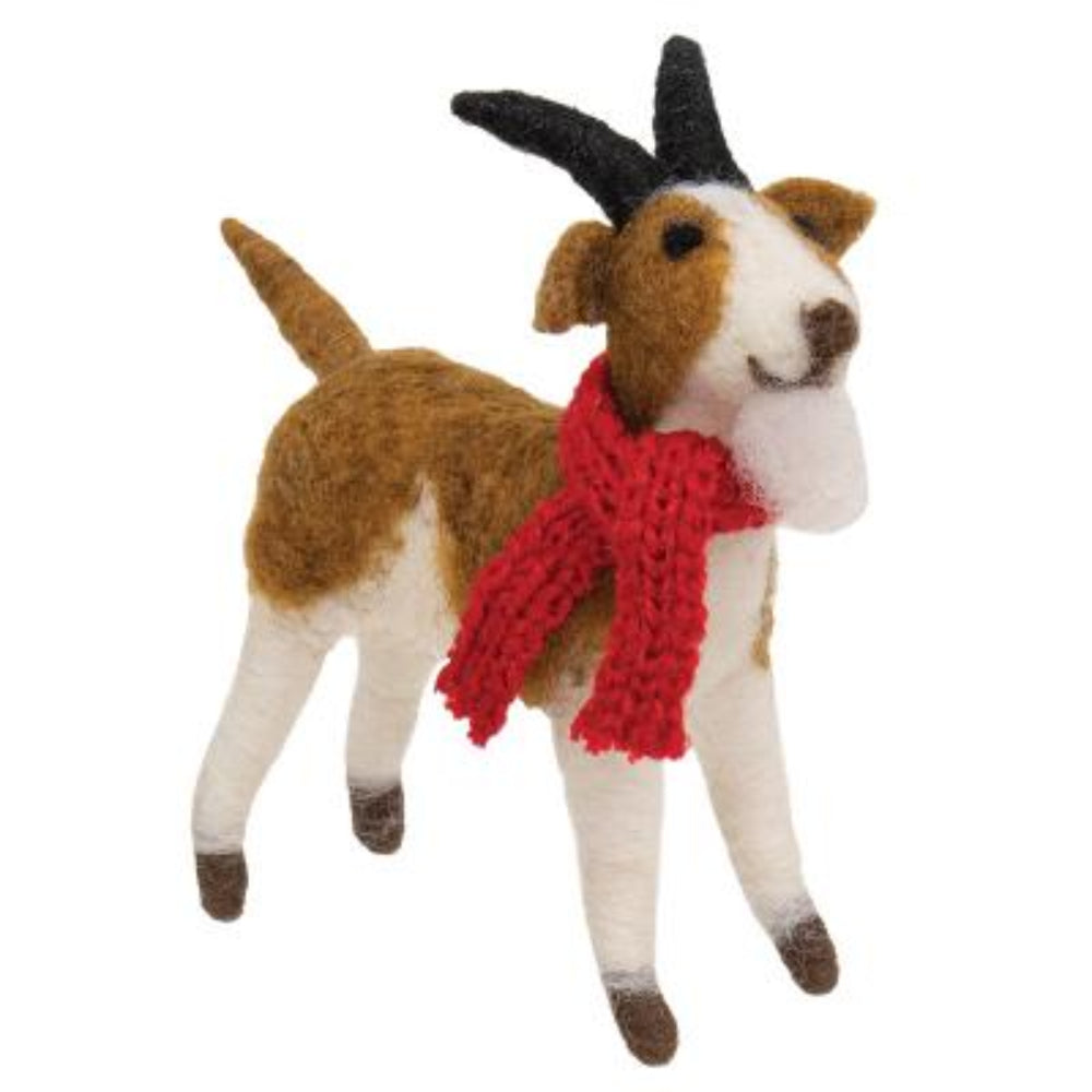 Billy Goat w/ Scarf Felt Ornament