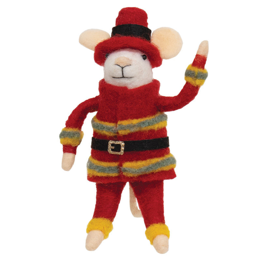 Fireman Mouse Felt Ornament