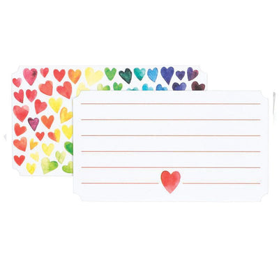 Rainbow Hearts Mini Note Cards