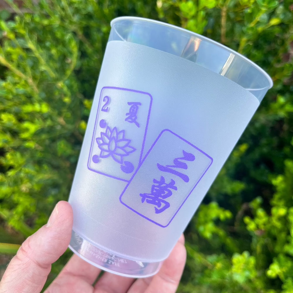 Mahjong Shatterproof Cups (16 oz) -Barque Gifts - Lubbock, Texas