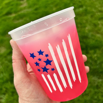 USA Flag Color Changing Stadium Cups